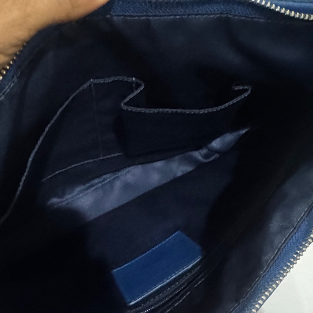 COACH Multicolor Signature C Print Tote with Navy Trim - Picture 3 of 4